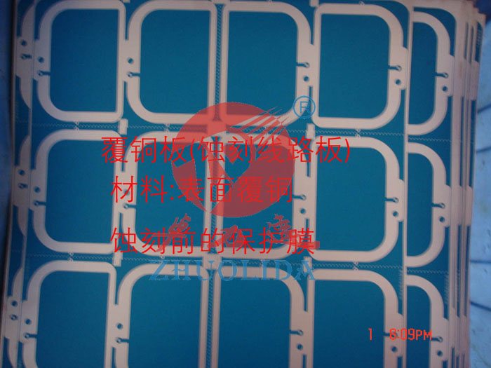 Copper-clad laminate etching